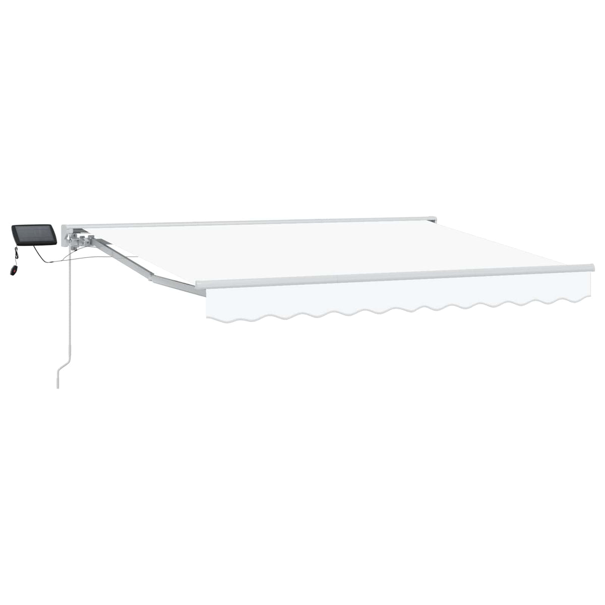 vidaXL Manual Awning Frame with LEDs White 3 x 2.5 m 2