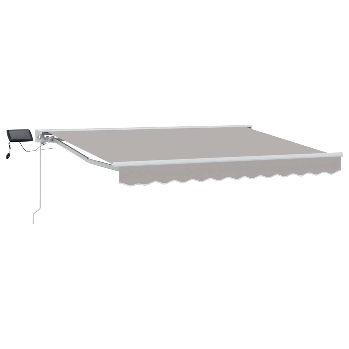 vidaXL Manual Awning Frame with LEDs Light Grey and White 3 x 2.5 m 2