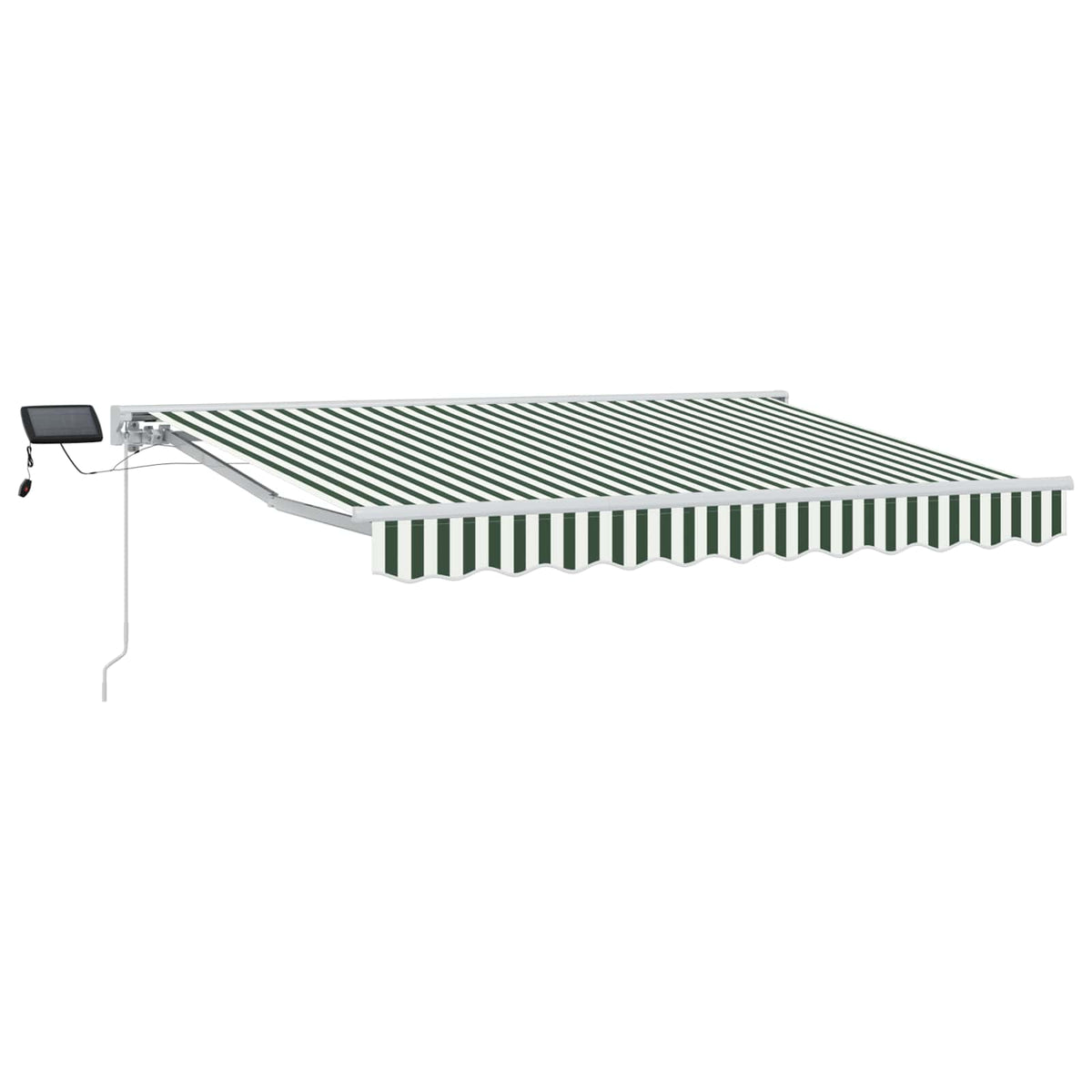 vidaXL Manual Awning Frame with LEDs Green and White 3 x 2.5 m 2