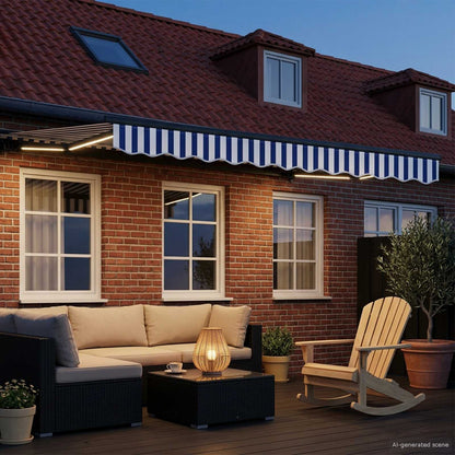 vidaXL Manual Awning Frame with LEDs 2.5 x 2 m 3