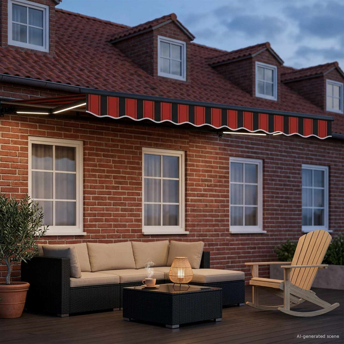vidaXL Manual Awning Frame with LEDs 2.5 x 2 m 3
