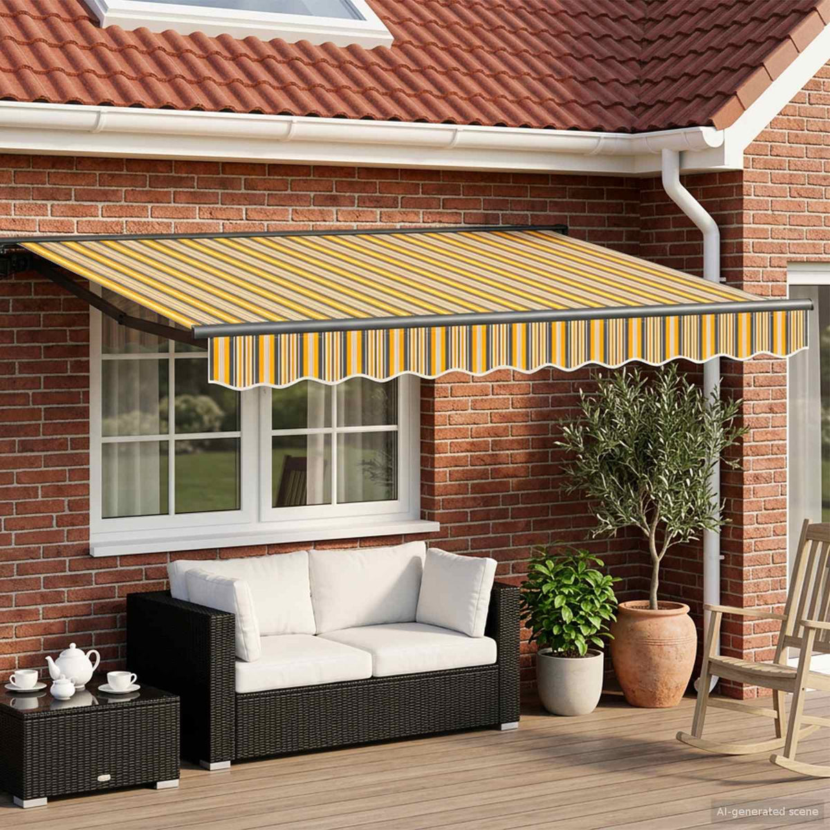 vidaXL Cassette Awning with Solar LED 1