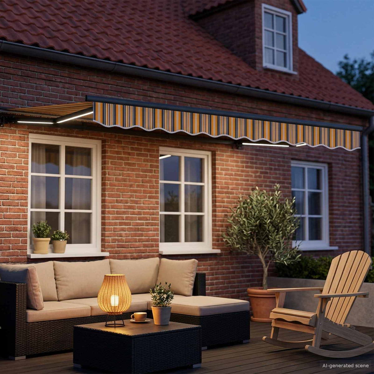 vidaXL Cassette Awning with Solar LED 3