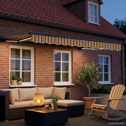 vidaXL Cassette Awning with Solar LED 3