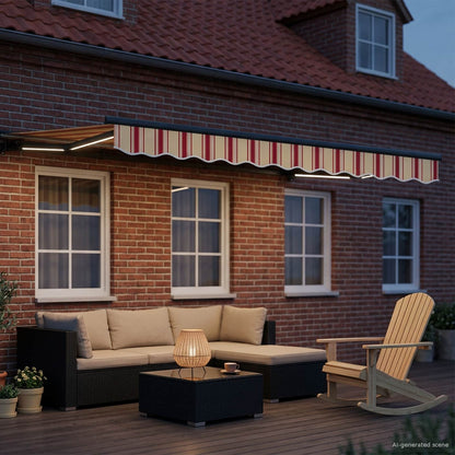 vidaXL Manual Awning Frame with LEDs 3.5 x 2 m 3