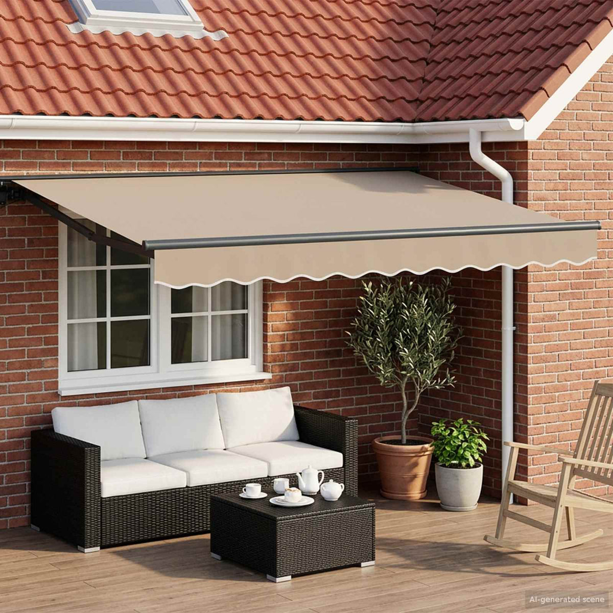 vidaXL Cassette Awning with Solar LED 1