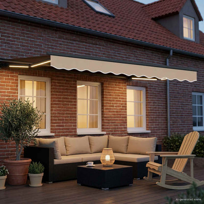 vidaXL Cassette Awning with Solar LED 3
