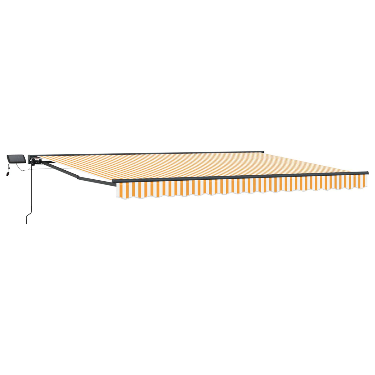 vidaXL Manual Awning Frame with LEDs 4 x 2 m Polyester with PU coating 2