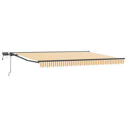 vidaXL Manual Awning Frame with LEDs 4 x 2 m Polyester with PU coating 2
