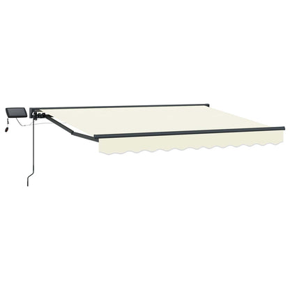 vidaXL Manual Awning Frame with LEDs Cream and Anthracite 3 x 2.5 m 2