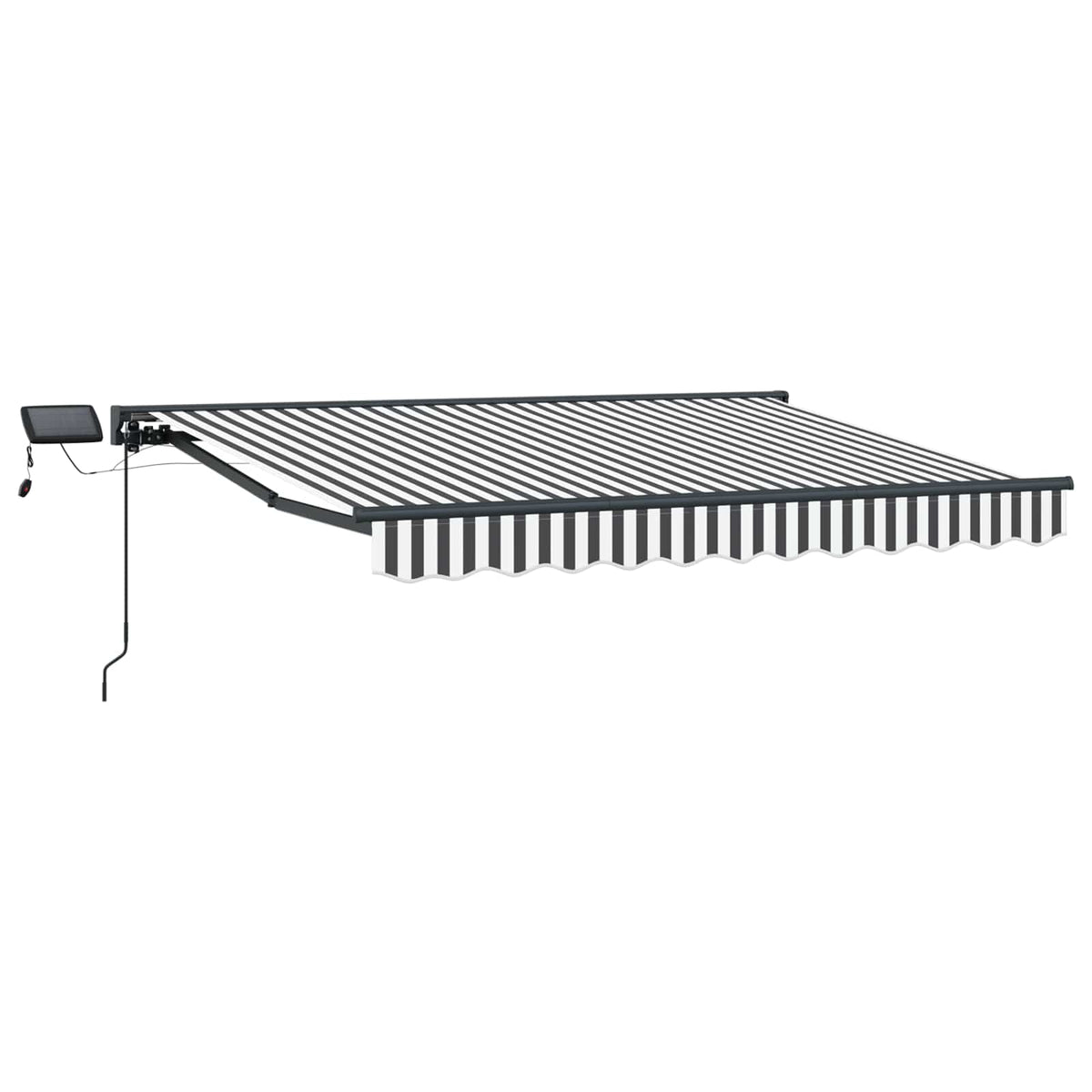 vidaXL Manual Awning Frame with LEDs Anthracite and White 3 x 2.5 m 2