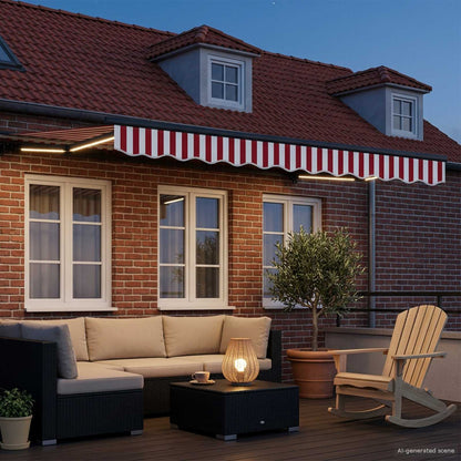 vidaXL Manual Awning Frame with LEDs 3 x 2.5 m 3