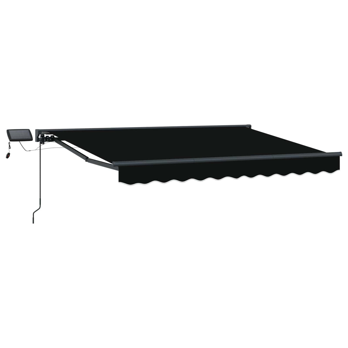 vidaXL Manual Awning Frame with LEDs Black and Anthracite 3 x 2.5 m 2