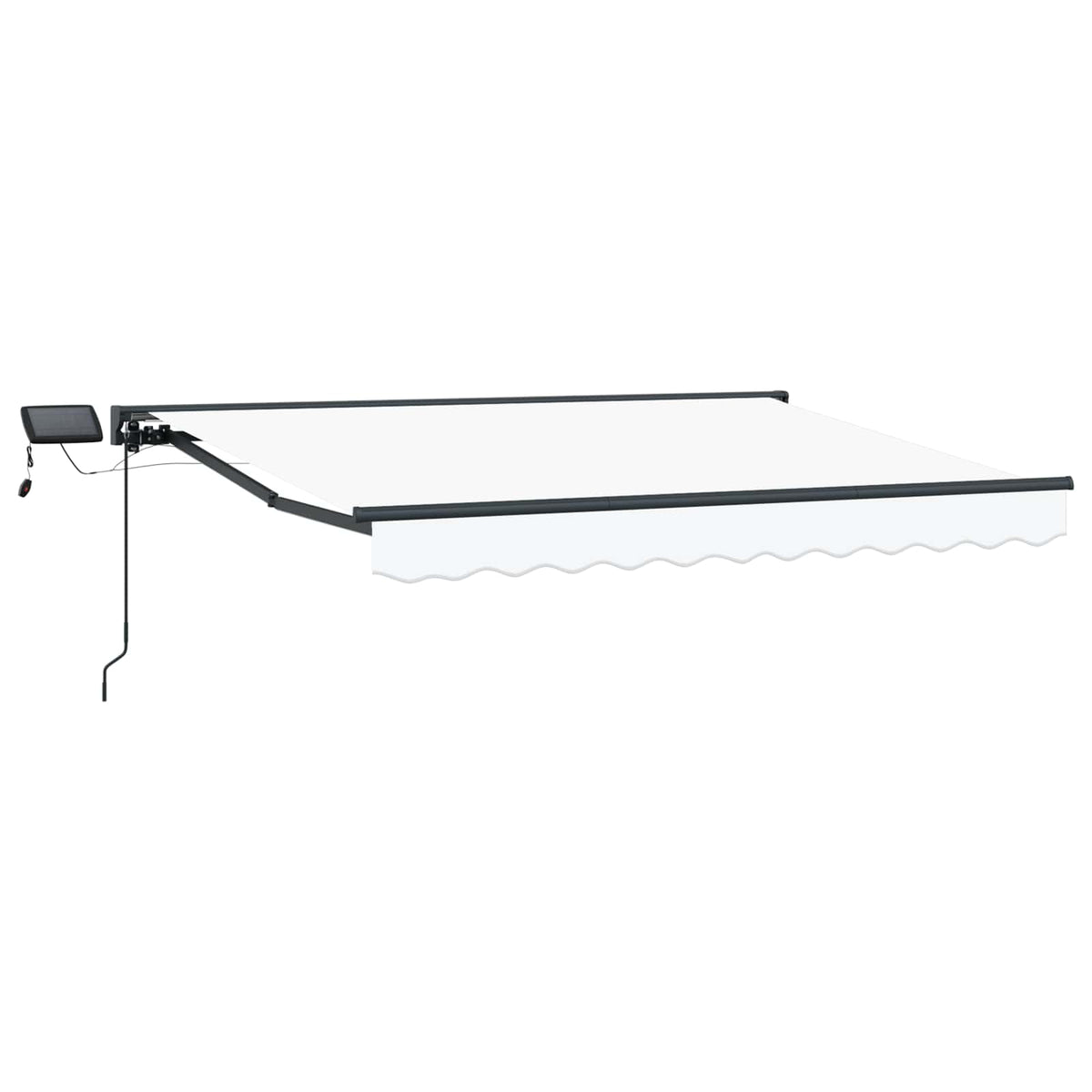 vidaXL Manual Awning Frame with LEDs White and Anthracite 3 x 2.5 m 2