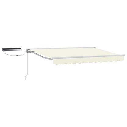 Solar Electric Awning 2.5 x 2 m 100% Polyester White Cream