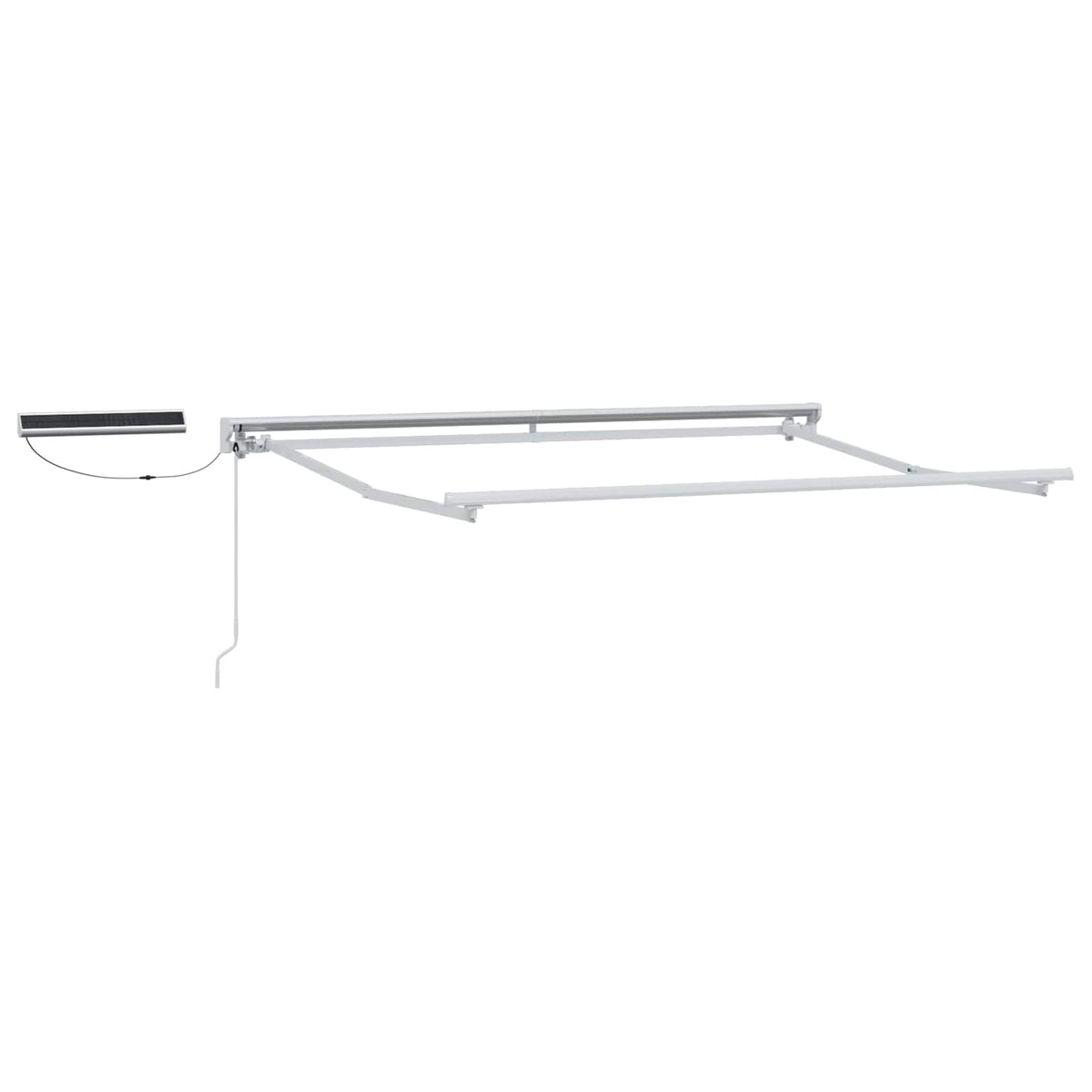 Solar Electric Awning 2.5 x 2 m 100% Polyester White Cream