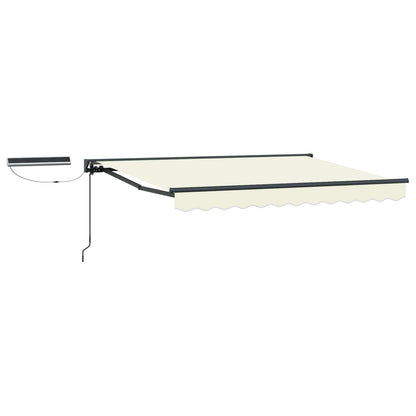 Solar Electric Awning 2.5 x 2 m 100% Polyester Anthracite Cream