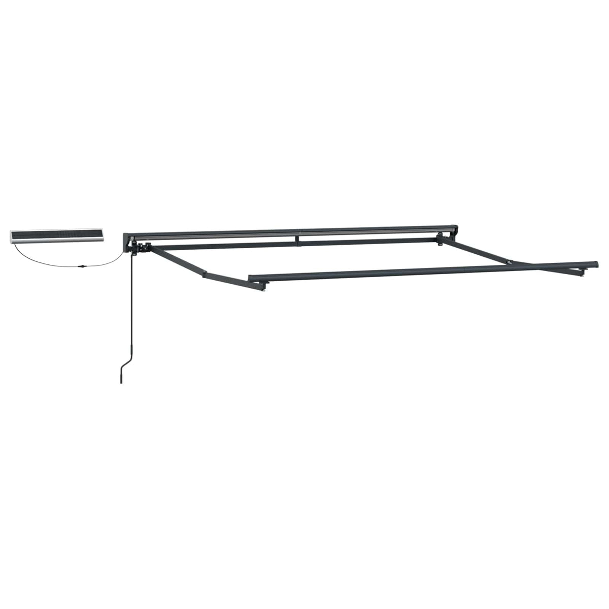 Solar Electric Awning 2.5 x 2 m 100% Polyester Anthracite Cream
