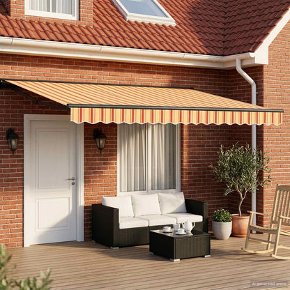 Solar Electric Awning Anthracite Yellow orange