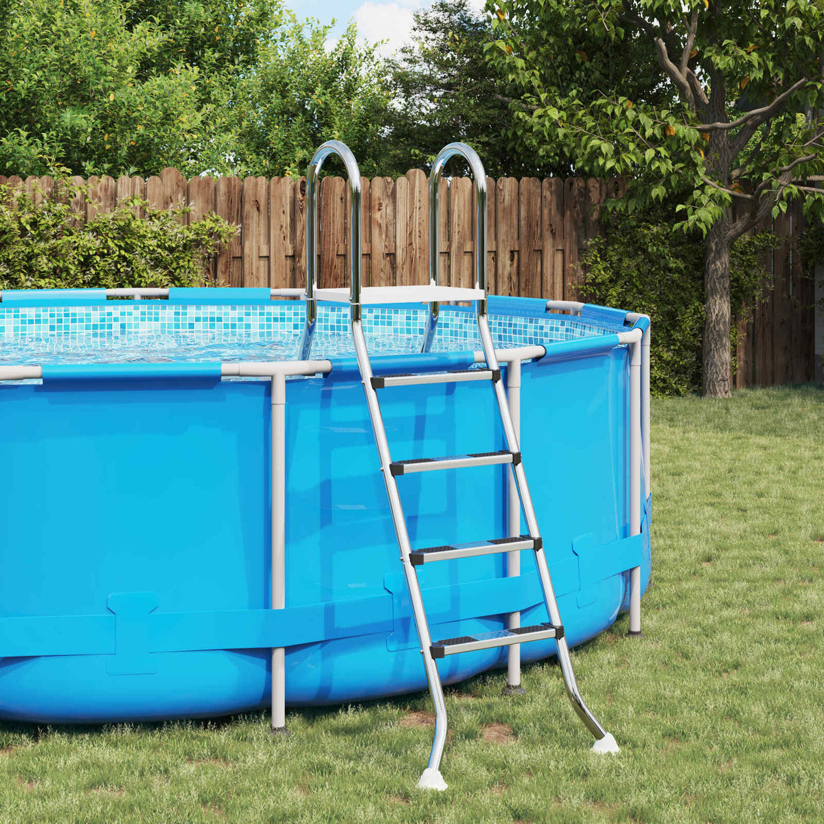 vidaXL Above Ground Pool Ladder 195 x 150 cm 4-Step 1