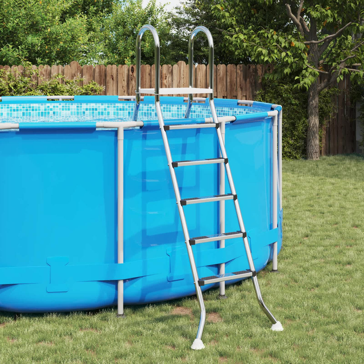 vidaXL Above Ground Pool Ladder 224 x 175 cm 5-Step 1