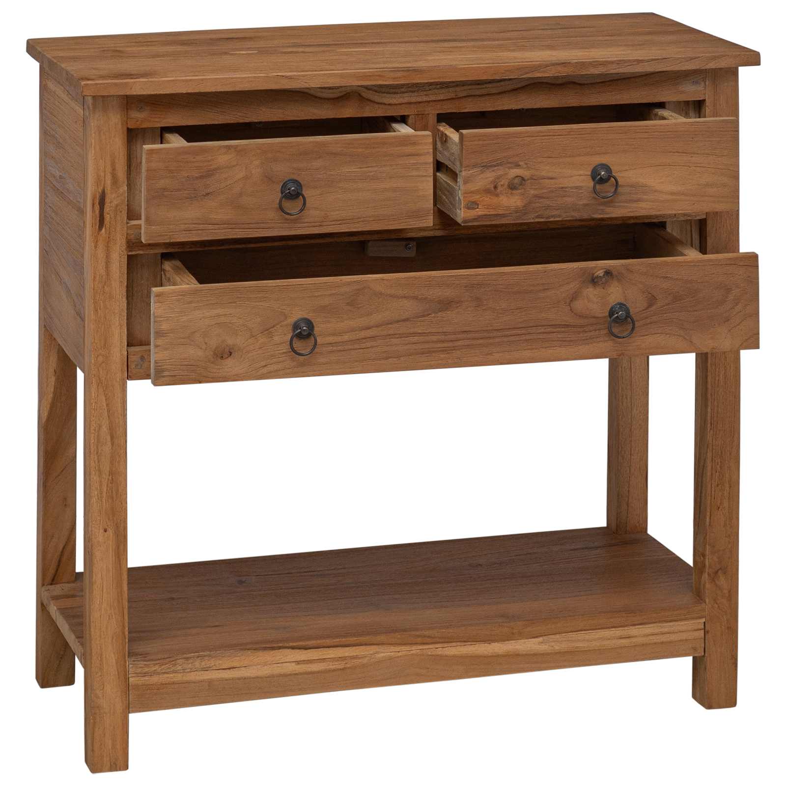vidaXL Sideboard Natural 79 x 35 x 80 cm Solid Teak Wood 2