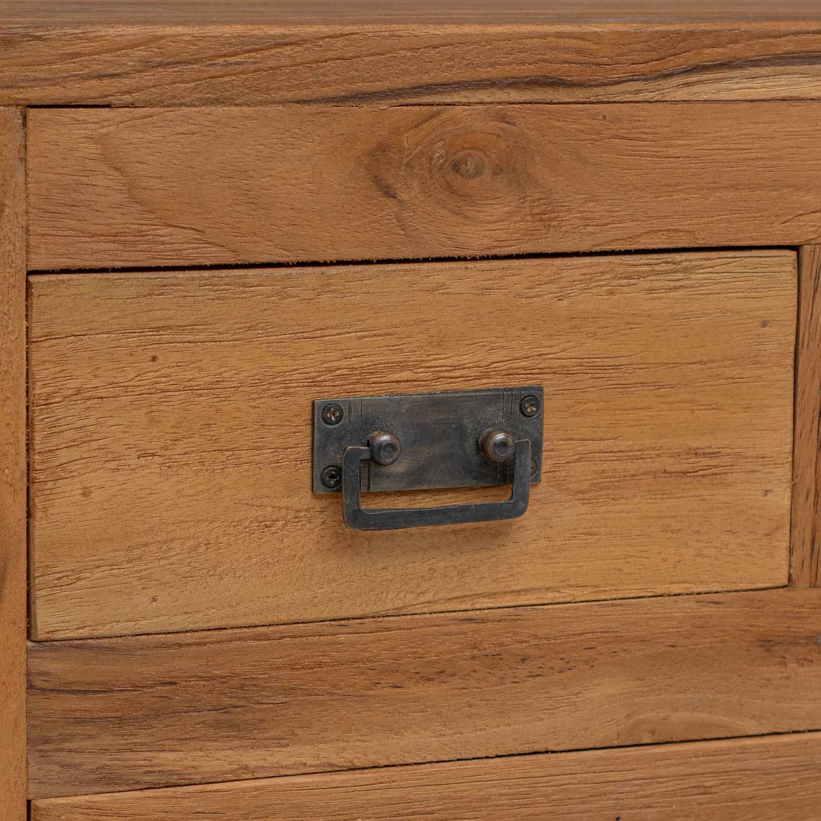 vidaXL Sideboard Natural 110 x 35 x 75.5 cm Solid Teak Wood 6