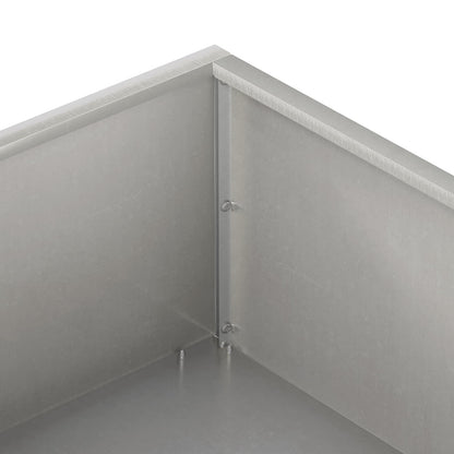 vidaXL Garden Planter 2 pcs Silver 100 x 100 x 20 cm Stainless Steel 6