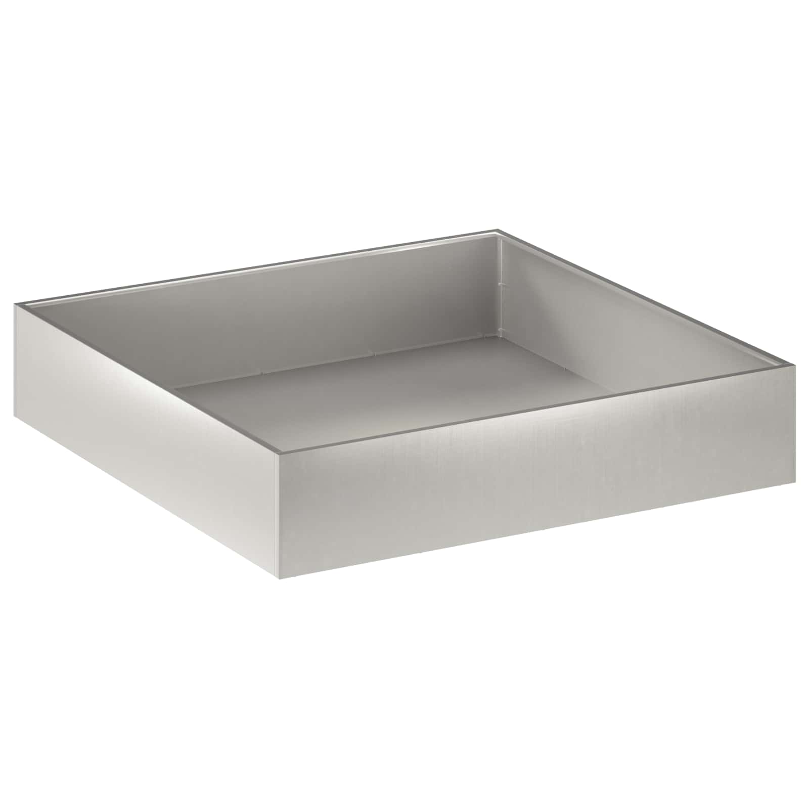 vidaXL Garden Planter 2 pcs Silver 100 x 100 x 20 cm Stainless Steel 3