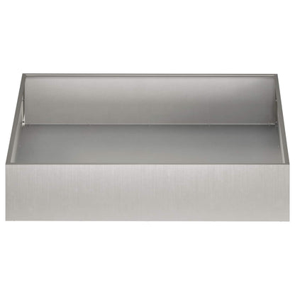 vidaXL Garden Planter 2 pcs Silver 100 x 100 x 20 cm Stainless Steel 4