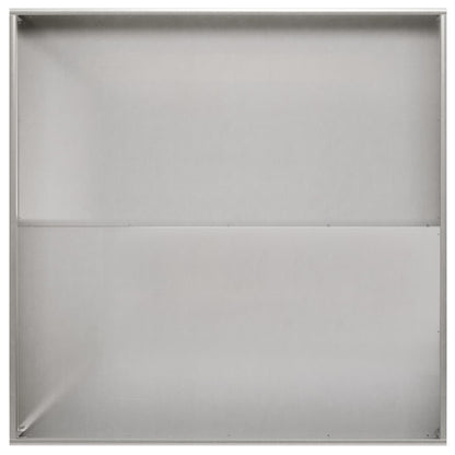 vidaXL Garden Planter 2 pcs Silver 100 x 100 x 20 cm Stainless Steel 5