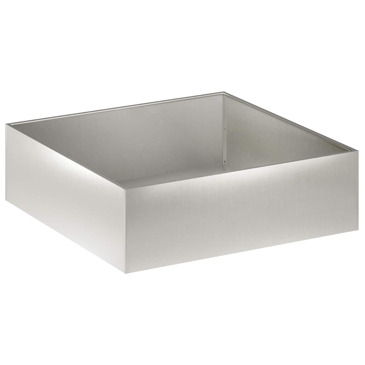 vidaXL Garden Planter 2 pcs Silver 100 x 100 x 30 cm Stainless Steel 3