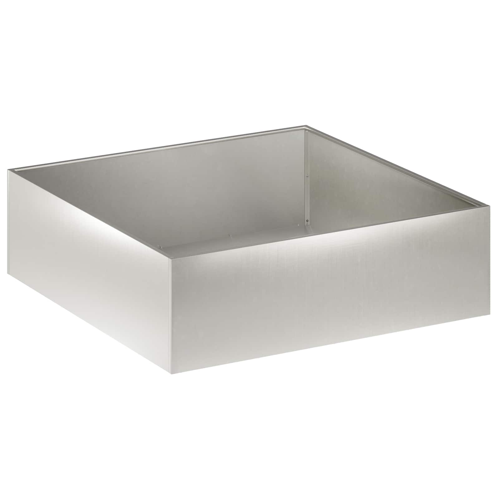 vidaXL Garden Planter 2 pcs Silver 100 x 100 x 30 cm Stainless Steel 3
