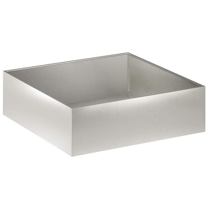 vidaXL Garden Planter 2 pcs Silver 100 x 100 x 30 cm Stainless Steel 3