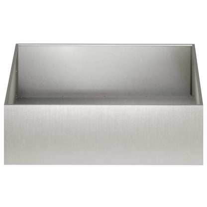 vidaXL Garden Planter 2 pcs Silver 100 x 100 x 30 cm Stainless Steel 4