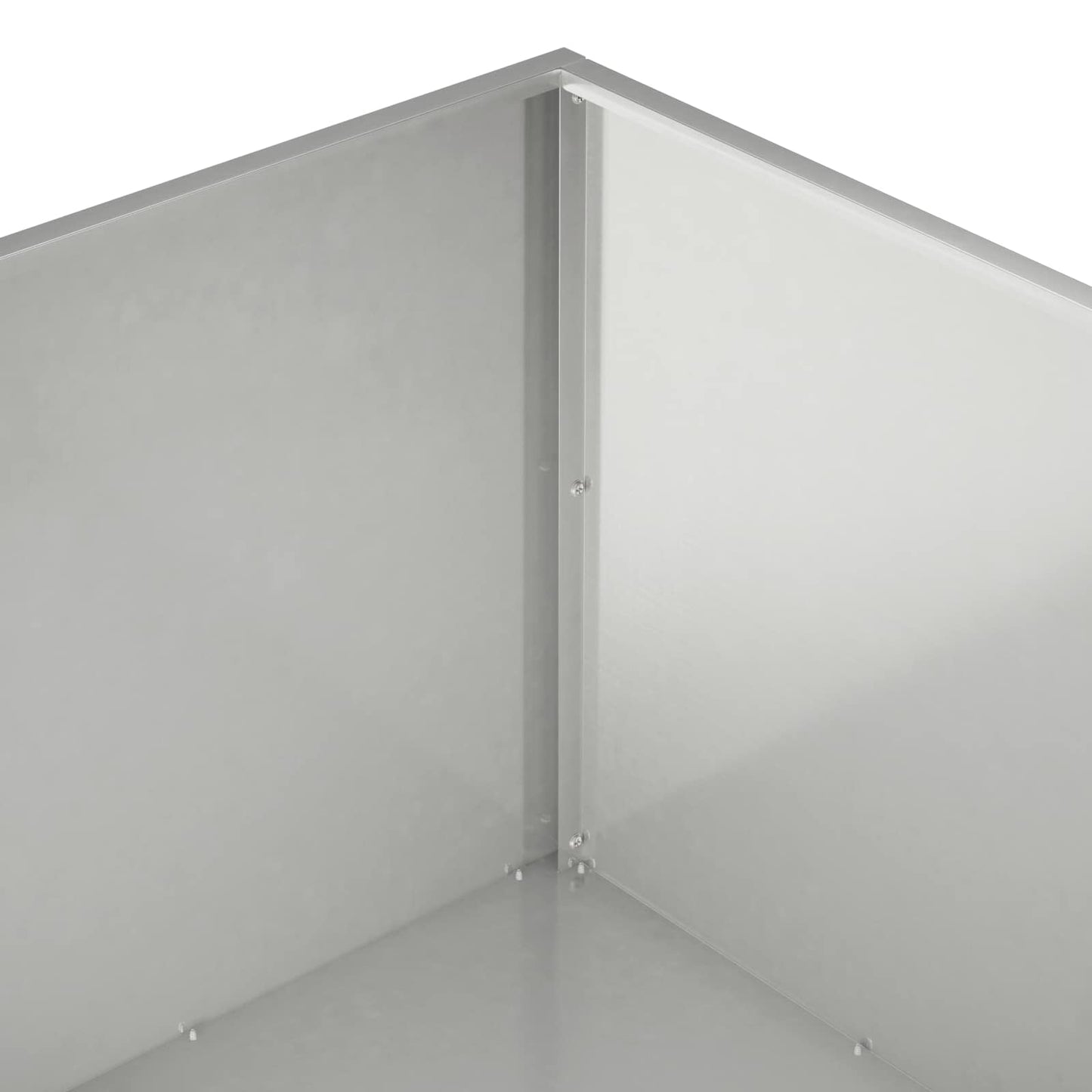 vidaXL Garden Planter 2 pcs Silver 80 x 80 x 40 cm Stainless Steel 6