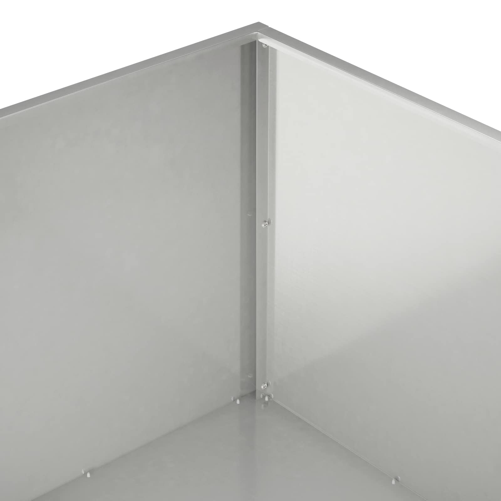 vidaXL Garden Planter 2 pcs Silver 80 x 80 x 40 cm Stainless Steel 6