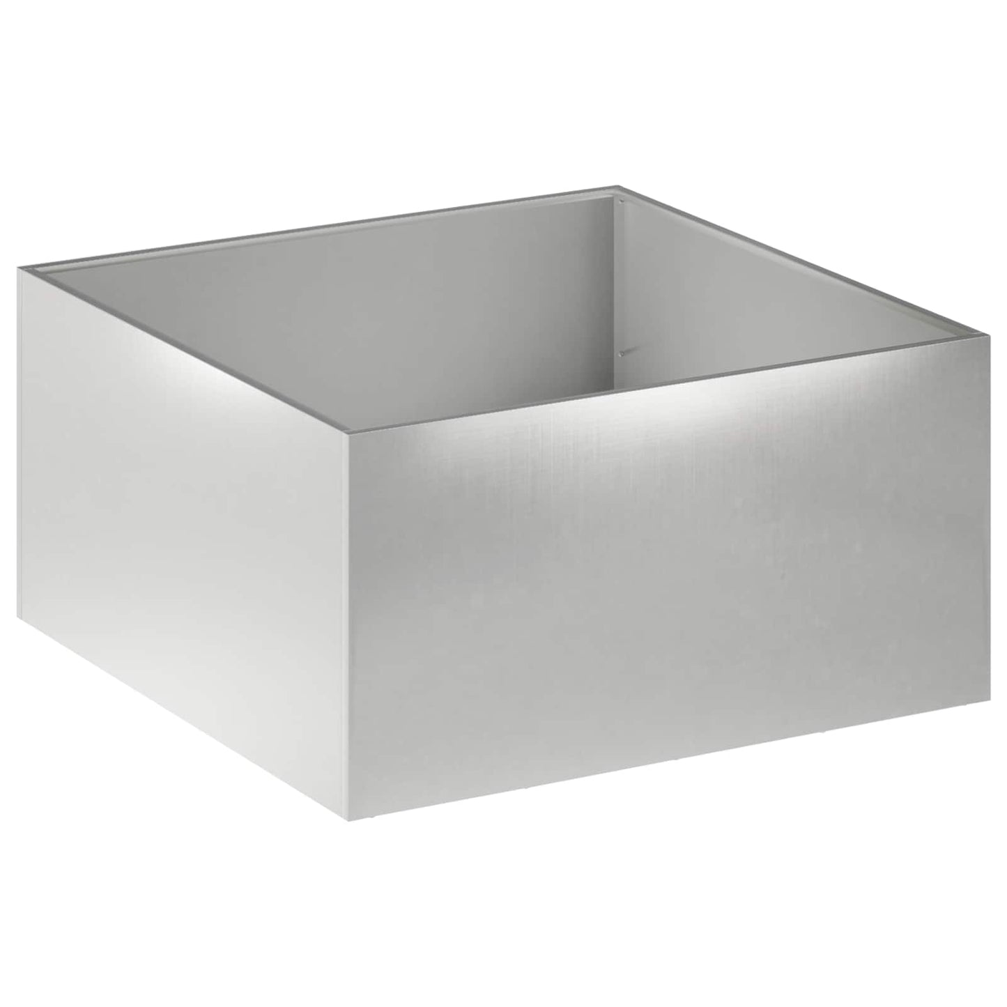 vidaXL Garden Planter 2 pcs Silver 80 x 80 x 40 cm Stainless Steel 3