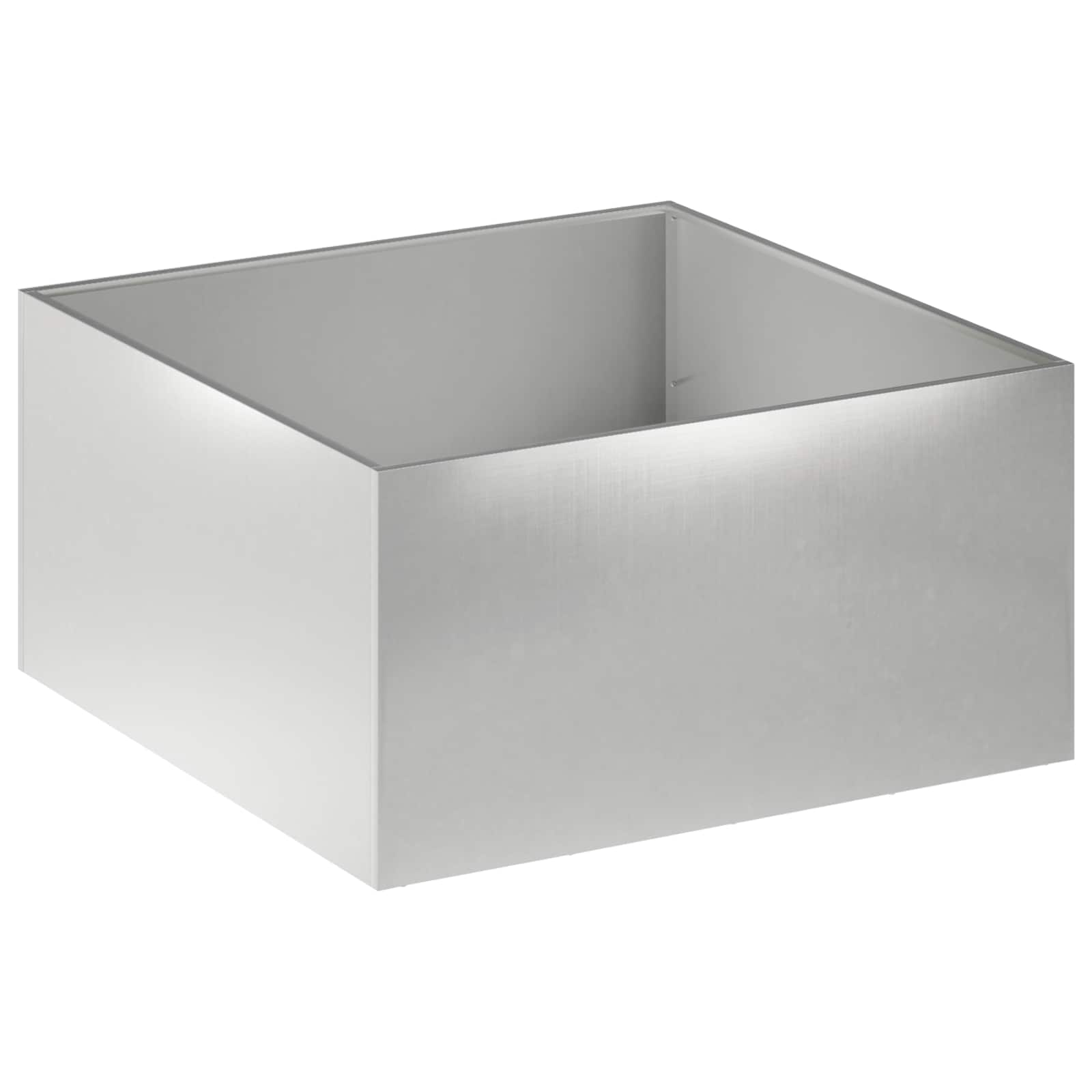 vidaXL Garden Planter 2 pcs Silver 80 x 80 x 40 cm Stainless Steel 3