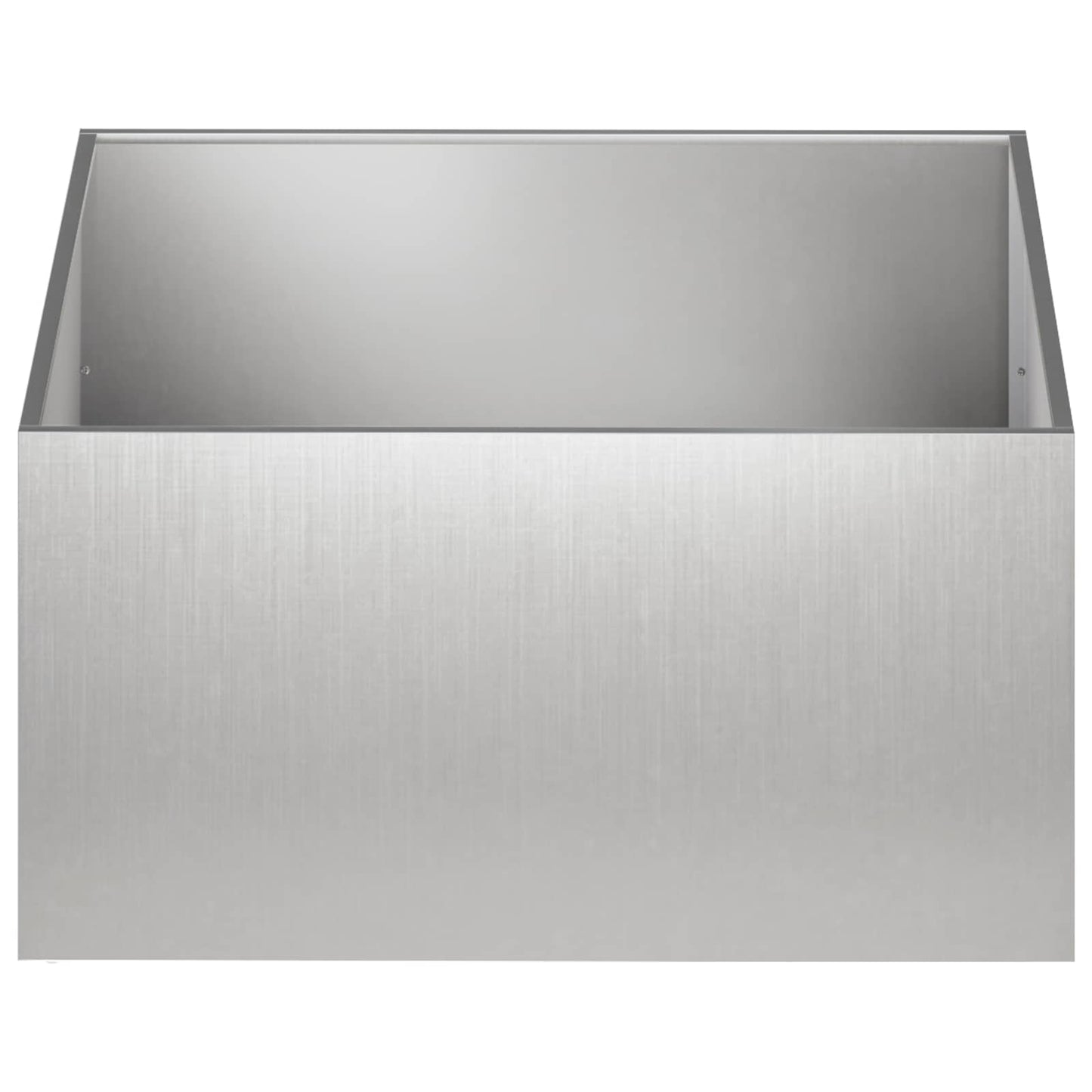 vidaXL Garden Planter 2 pcs Silver 80 x 80 x 40 cm Stainless Steel 4