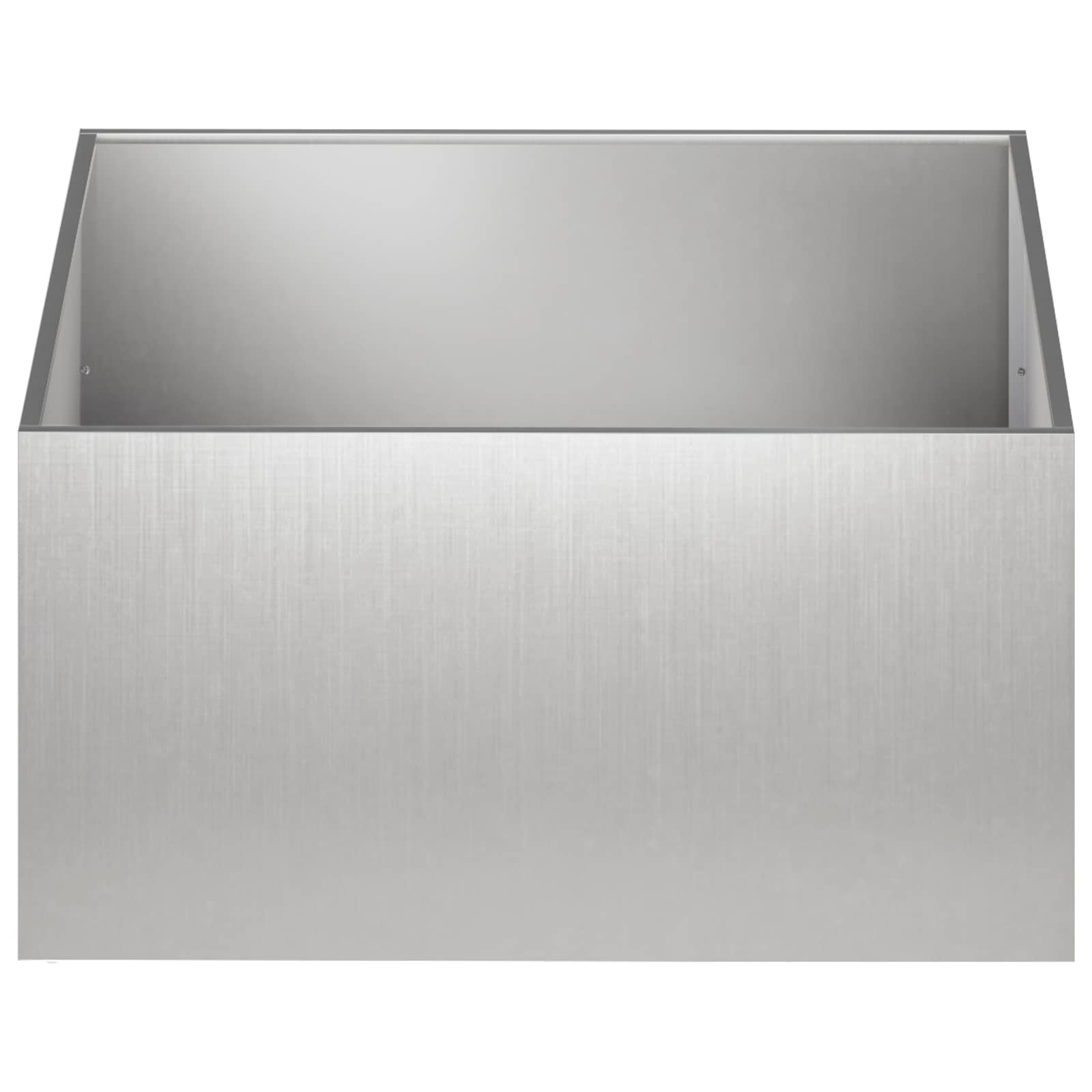 vidaXL Garden Planter 2 pcs Silver 80 x 80 x 40 cm Stainless Steel 4
