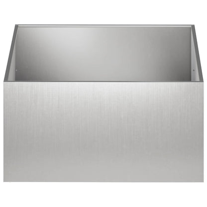 vidaXL Garden Planter 2 pcs Silver 80 x 80 x 40 cm Stainless Steel 4