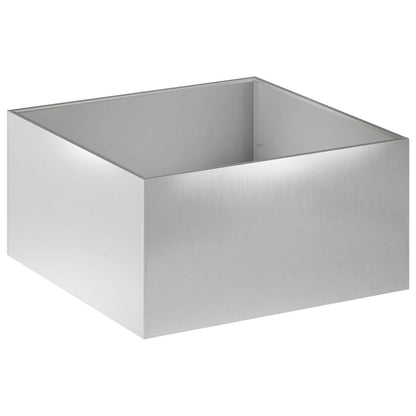 vidaXL Garden Planter 2 pcs Silver 100 x 100 x 40 cm Stainless Steel 3