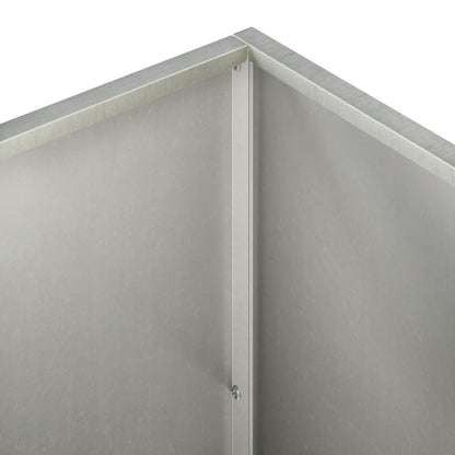 Garden Planter Silver 2 pcs Stainless Steel Depth 50 cm 100 cm 50 cm