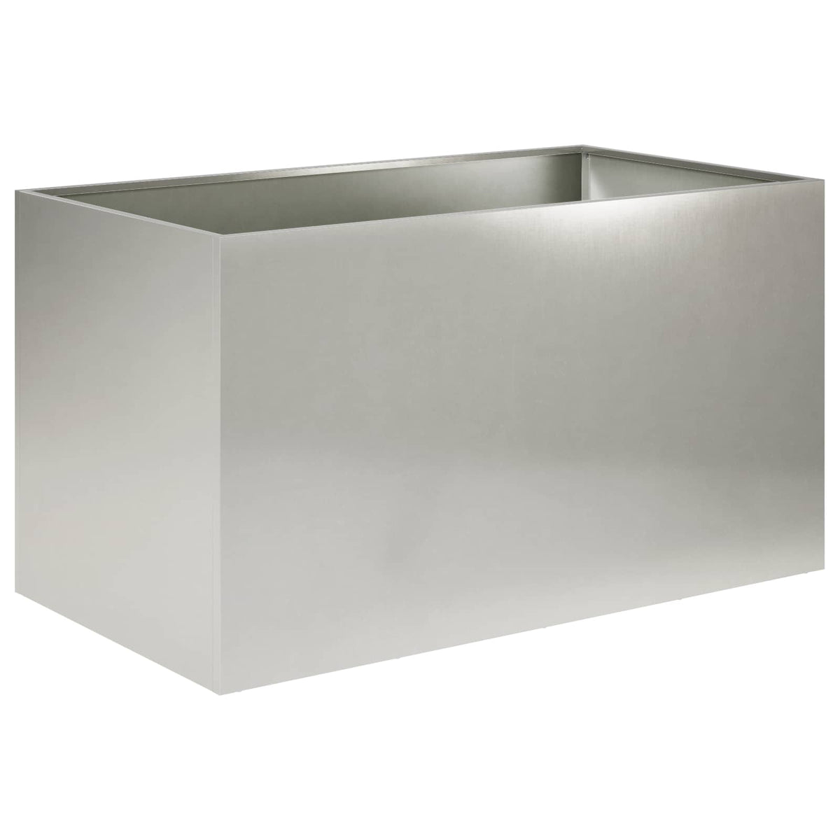 Garden Planter Silver 2 pcs Stainless Steel Depth 50 cm 100 cm 50 cm
