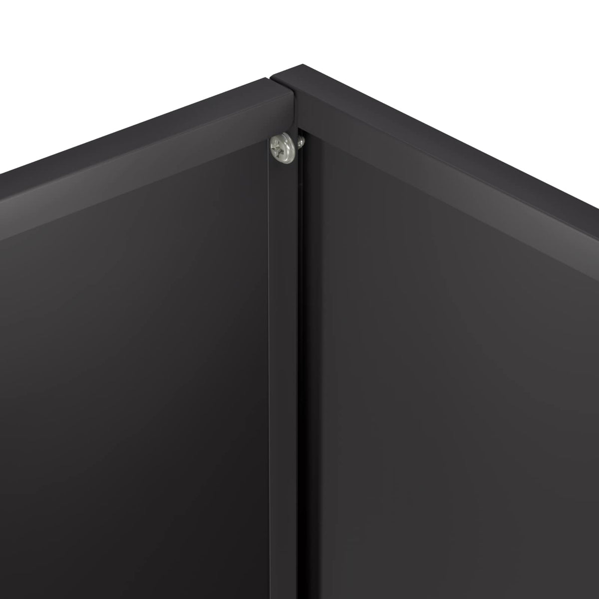 Garden Planter Cold-rolled Steel 2 pcs Black Depth 20 cm 40 cm 50 cm