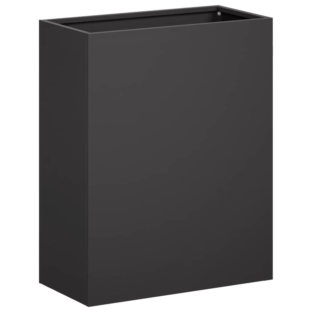 Garden Planter Cold-rolled Steel 2 pcs Black Depth 20 cm 40 cm 50 cm