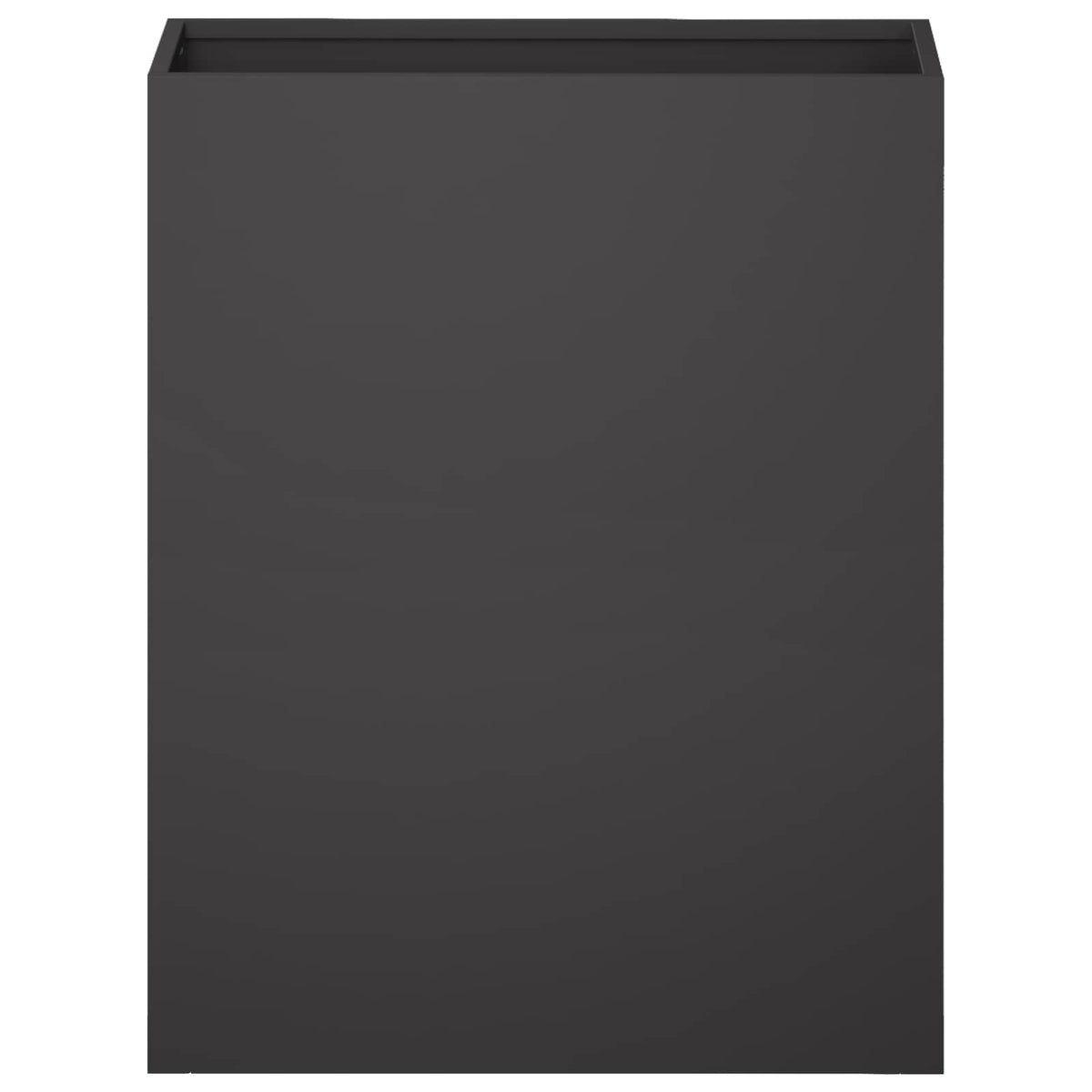 Garden Planter Cold-rolled Steel 2 pcs Black Depth 20 cm 40 cm 50 cm