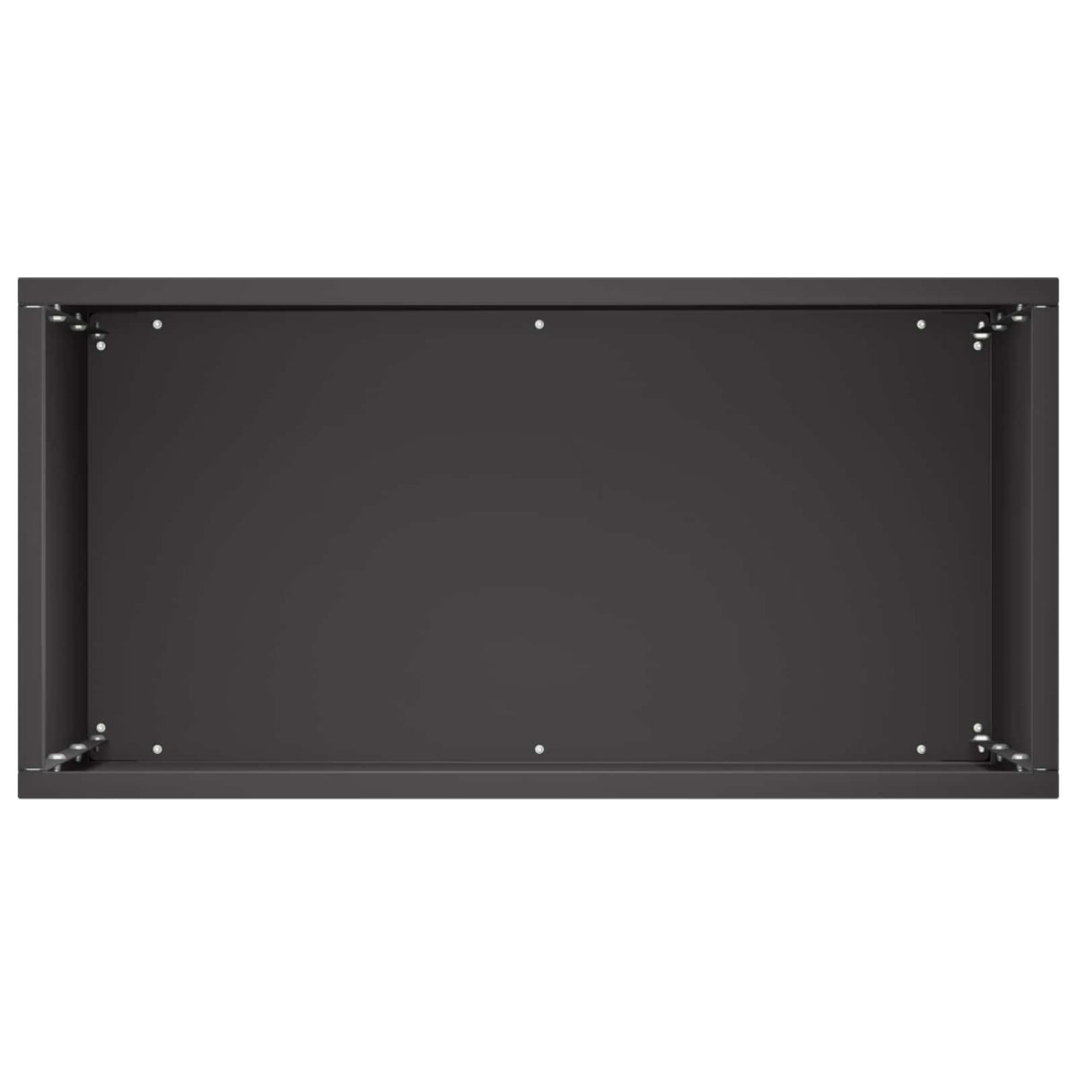Garden Planter Cold-rolled Steel 2 pcs Black Depth 20 cm 40 cm 50 cm