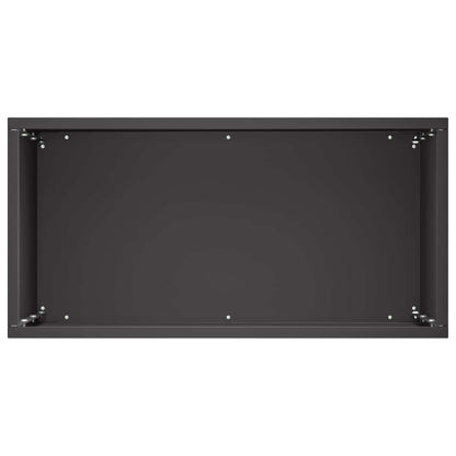 Garden Planter Cold-rolled Steel 2 pcs Black Depth 20 cm 40 cm 50 cm
